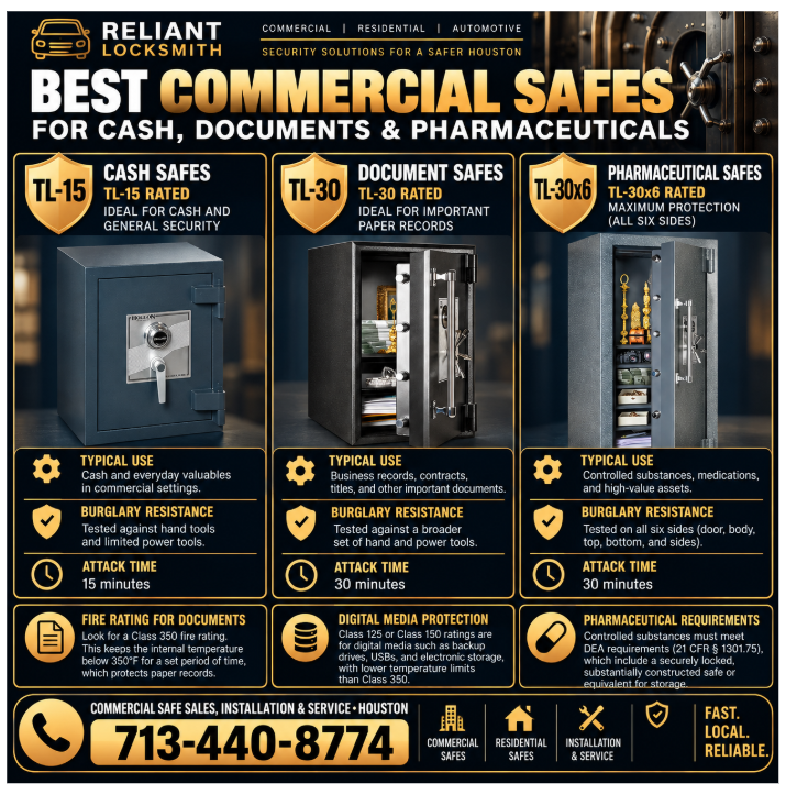 Best Commercial Safes for Cash, Documents, and Pharmaceuticals